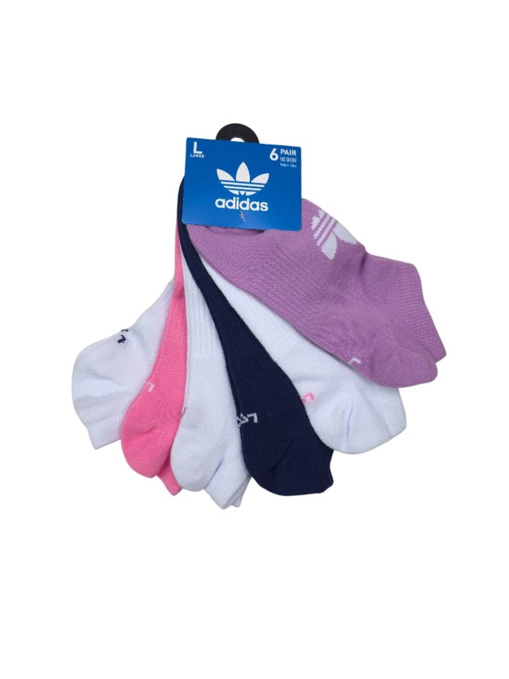 Adidas Womens No Show Socks 6-Pack Large Moisture-Wicking Comfortable Fit - Picture 1 of 7